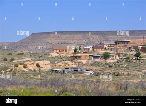 Houses in Native Indian reservation, New Mexico, USA Stock Photo - Alamy