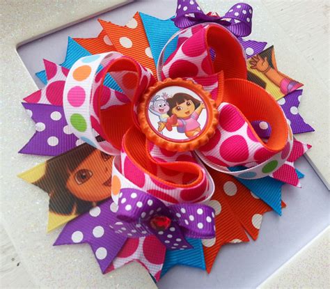 Dora Boutique Stacked Hair Bow /Dora Birthday by DLovelyBOWtique, $10. ...