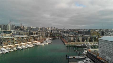 AUCKLAND, NEW ZEALAND - AUGUST 26, 2018: Aerial View of Cityscape at ...