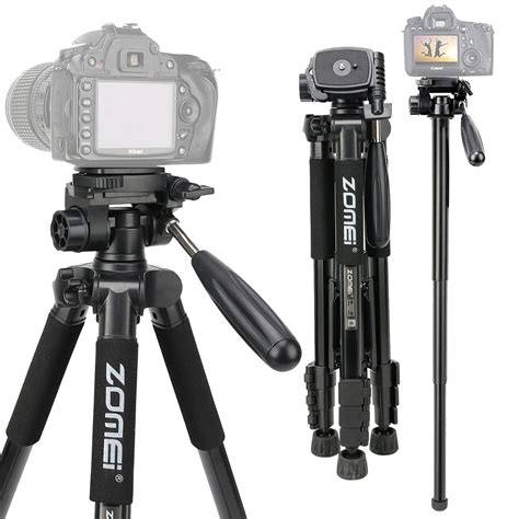 Professional Camera Tripod DSLR Tripod for Travel, Super Lightweight and Reliable Stability ...