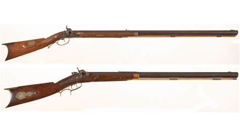 Two Antique American Half-Stock Percussion Rifles | Rock Island Auction