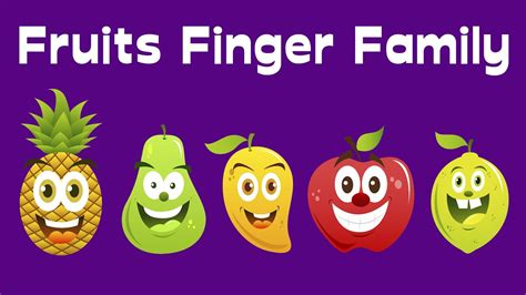 Fruits Finger Family Nursery Rhymes for Children - YouTube