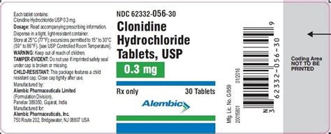 Clonidine Tablets - FDA prescribing information, side effects and uses