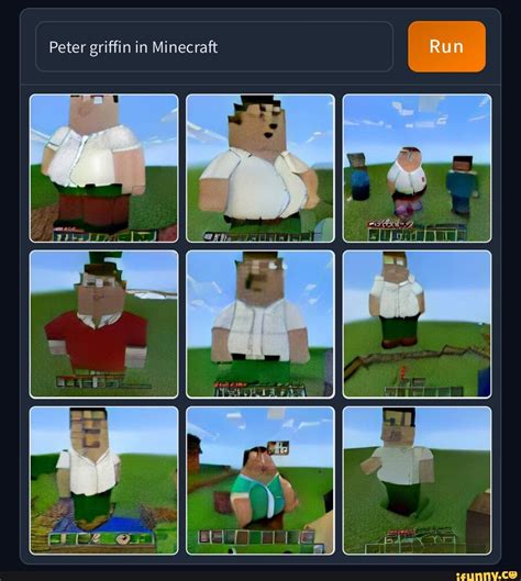 Peter griffin in Minecraft Run - iFunny