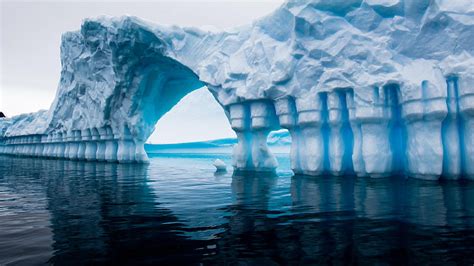 5120x2880px | free download | HD wallpaper: ice, gate, water, ice bridge, antarctica, arch ...