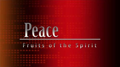 Peace-Fruit of The Spirit on Vimeo