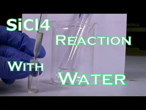 Reaction of SiCl4 and Water (Hydrolysis) - YouTube