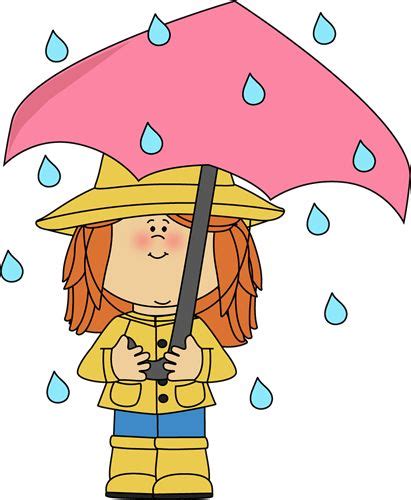 Girl under umbrella in the rain. | Weather Clip Art | Pinterest | Pink umbrella, Clip art and ...