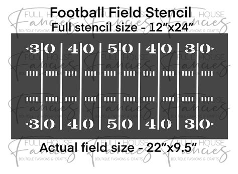 Stencil Large Football Field - Etsy