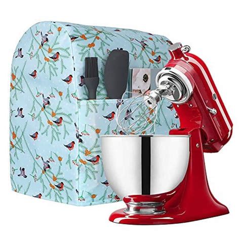 dust cover for 6-8 quart kitchen aide stand mixer, kitchen aid mixer cover with pockets fits all ...