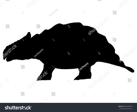 Black Silhouette Ankylosaurus Stock Vector (Royalty Free) 250492594 ...