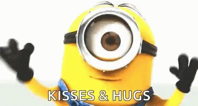 Minion Kiss GIF - Minion Kiss Hug - Discover & Share GIFs