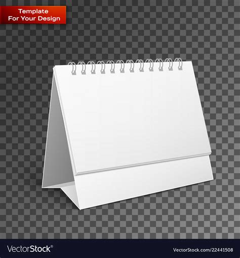 Blank paper desk spiral calendar Royalty Free Vector Image