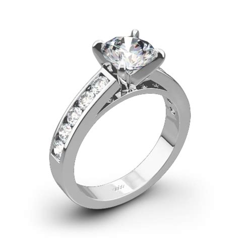 Cathedral Channel Set Diamond Engagement Ring | 511