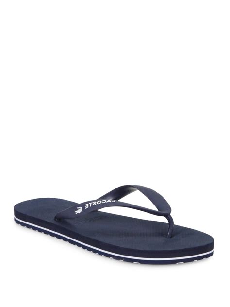 Lacoste Thong Flip Flops in Blue for Men | Lyst