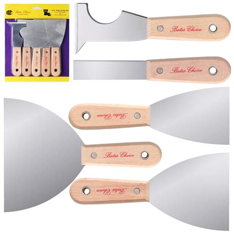 Buy Bates- Paint Scraper, 5 Pc Scraper Tool, Putty Set, Putty ...