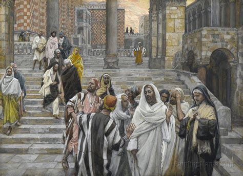 The Disciples Admire the Buildings of the Temple - James Tissot Paintings