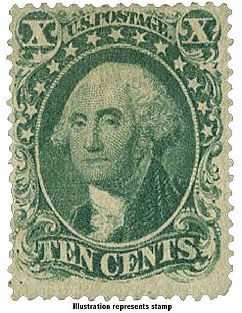 1867 10c Washington, green, "Z" grill | Rare stamps, Postage stamps ...