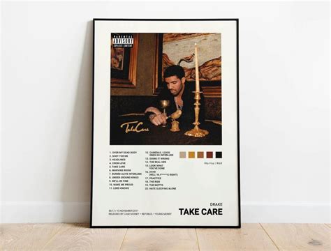 Drake - Take Care Album Cover Poster | Drake take care album, Album ...