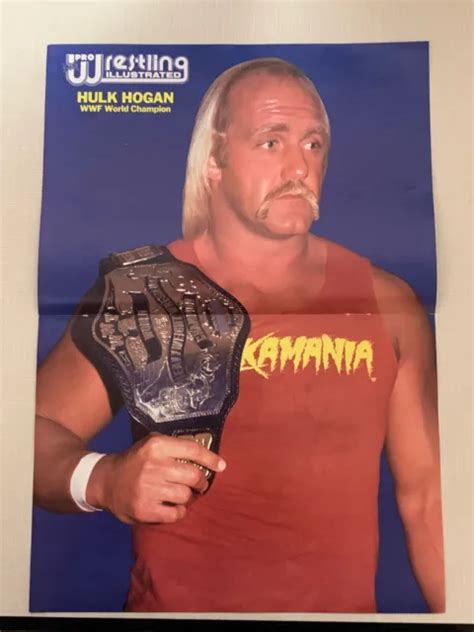 VINTAGE HULK HOGAN WWF Champion Poster - Pro Wrestling Illustrated June 1987 $7.24 - PicClick