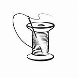 Thread Spool Coloring Page Pages sketch template