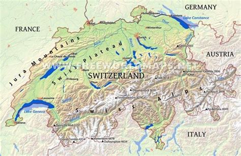 Switzerland Maps - by Freeworldmaps.net