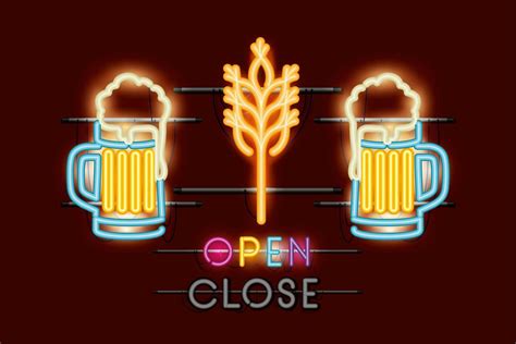 Open bar neon lights 2068945 Vector Art at Vecteezy