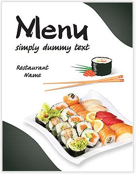 Sushi Menu Template & Design ID 0000002046 - SmileTemplates.com