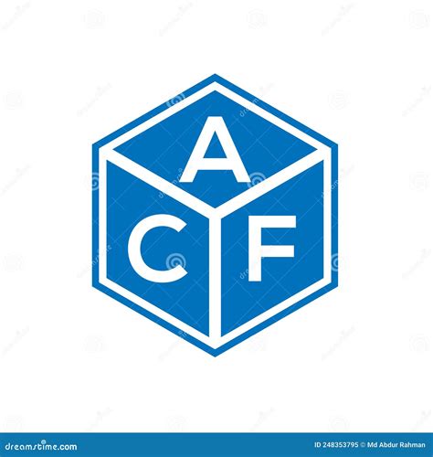 ACF Letter Logo Design On Black Background. ACF Creative Initials ...