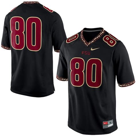 Nike Florida State Seminoles (FSU) #80 Game Football Jersey - Black