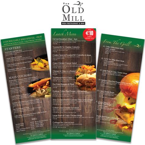 MENUS - The Old Mill