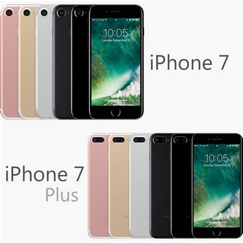 3d model iphone 7 colors