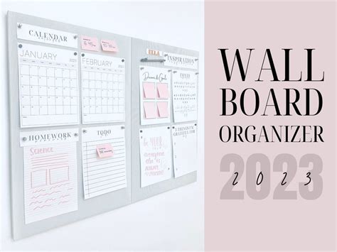 Bulletin Board Printable Organizer Clean and Modern - Etsy