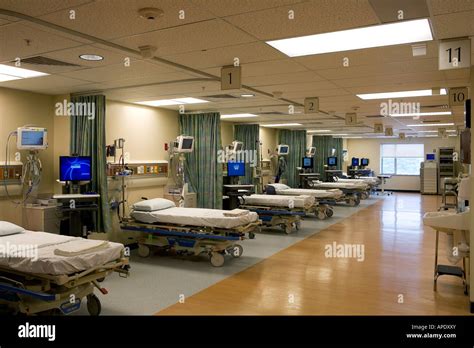 View of an empty recovery room in a hospital Stock Photo: 15761186 - Alamy