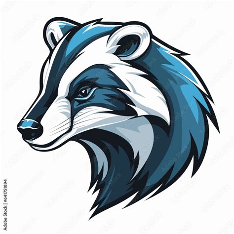 Esport vector logo badger on white background side view, badger icon ...