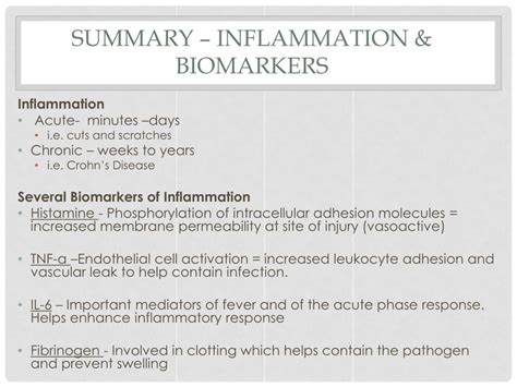 PPT - Inflammatory Response & Biomarkers PowerPoint Presentation - ID:2489291