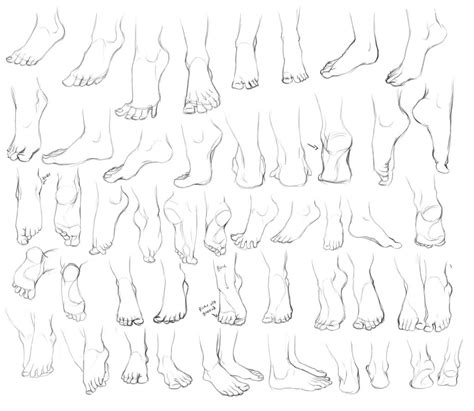 Feet Drawing Reference and Sketches for Artists