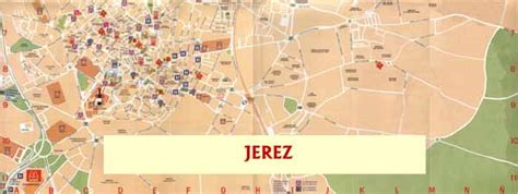 Map of Jerez map for planning your holiday in Jerez, Cadiz spain