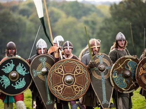 Saxon shield wall at a reenactment of 1066. | Germanic tribes, Ancient ...