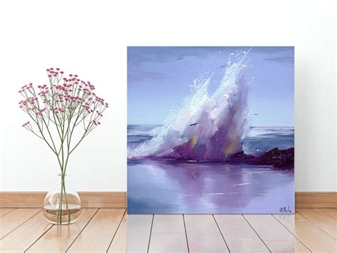 Wave Splash Ocean Art Painting Beach Wave Breaking - Etsy