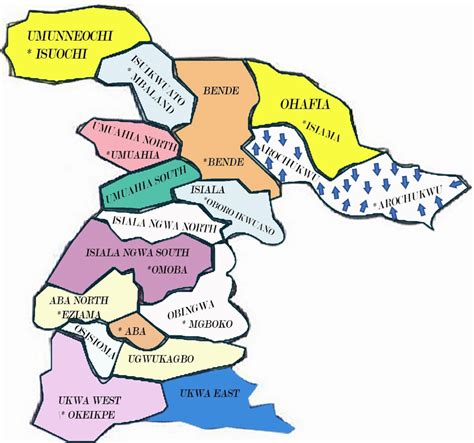 Map of Local Government Areas in Abia State including Arochukwu LGA [25] | Download Scientific ...