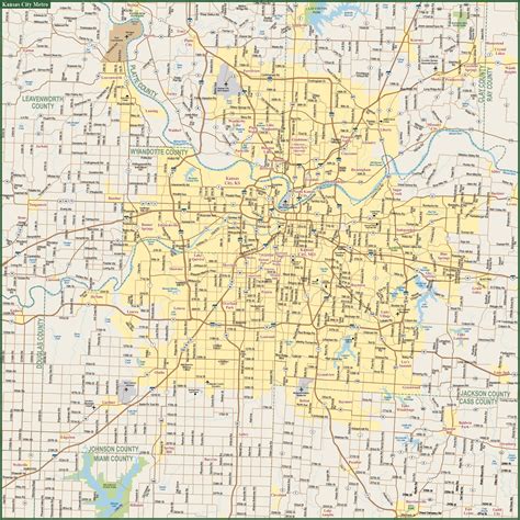 Kansas City Metro Map | Digital Vector | Creative Force