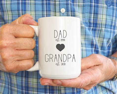 Personalized New Grandpa Mug Dad Grandpa Mug Fist Time | Etsy