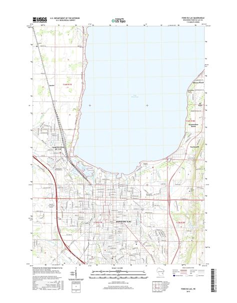 MyTopo Fond Du Lac, Wisconsin USGS Quad Topo Map