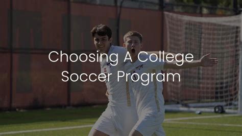 What To Consider About A College Soccer Program — FC Game Changer