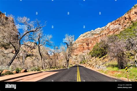 Zion Canyon Scenic Drive in Zion National Park Stock Photo - Alamy