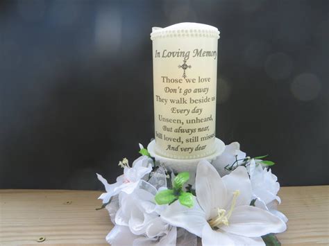 In Loving Memory LED Candle With verse Memorial candle in | Etsy