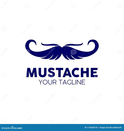 Creative Mustache Logo Design Vector Art Logo Stock Vector ...