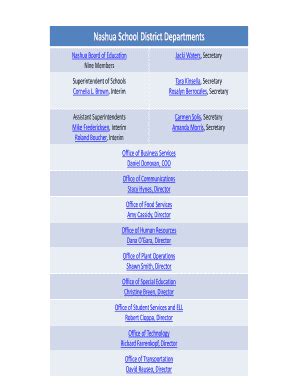 Fillable Online Nashua School District Departments Fax Email Print - pdfFiller