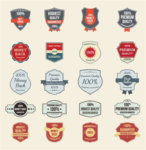 100 Free Vector Vintage Badges, Stickers & Stamps in Ai, EPS Format